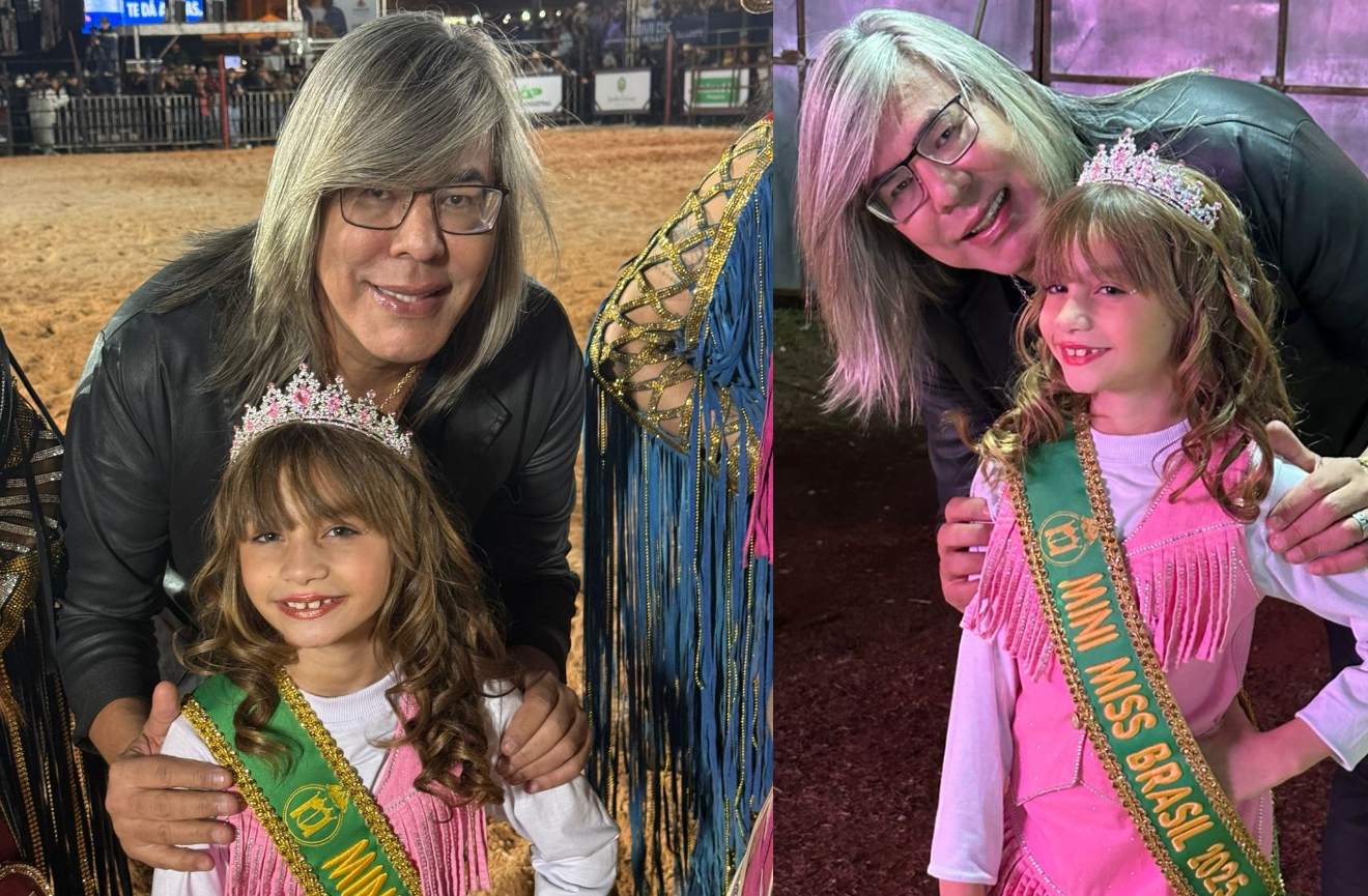 Mini Miss Brasil Alycia Vitória Soares e Paulo Pupin encerram com chave de ouro a Festa do Peão de Pitangueiras