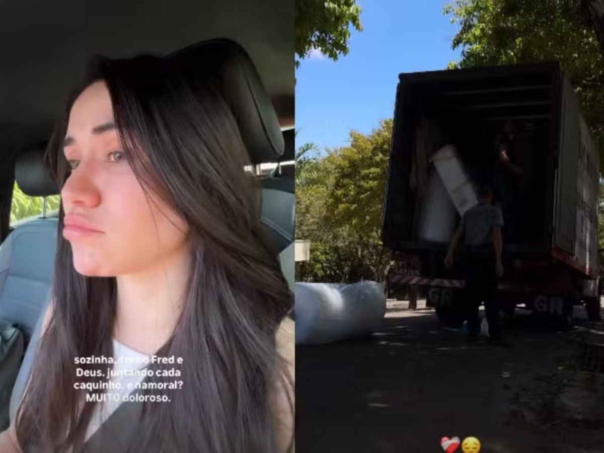 Maria Venture se emociona durante mudança após fim de noivado com Yasmin Santos