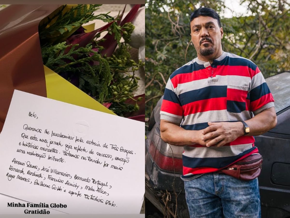 Belo recebe homenagem da direção da Globo após estreia em “Três Graças”