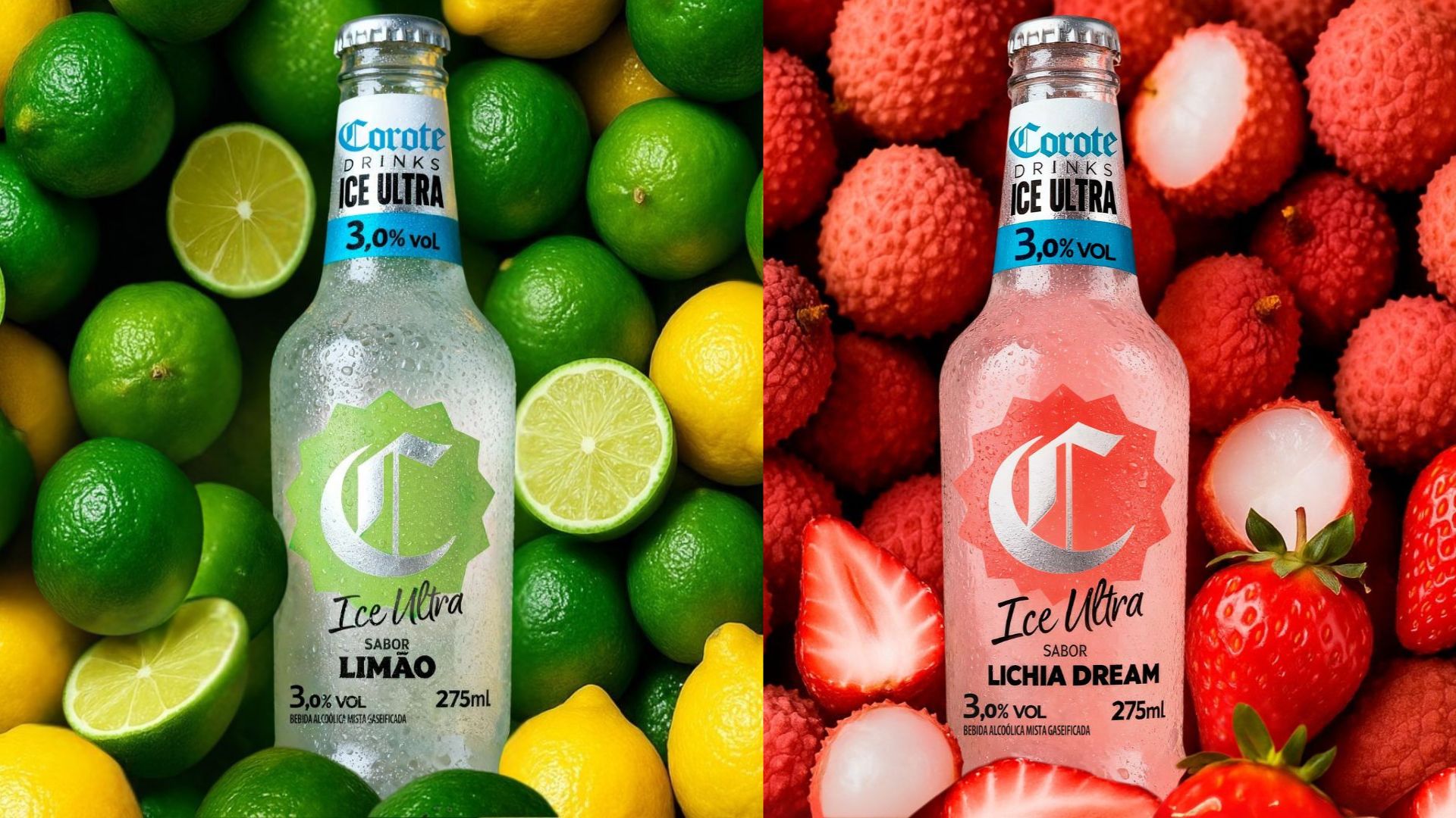 Corote lança a primeira ICE Ultra do Brasil com 40% menos calorias, 3% de álcool e zero glúten
